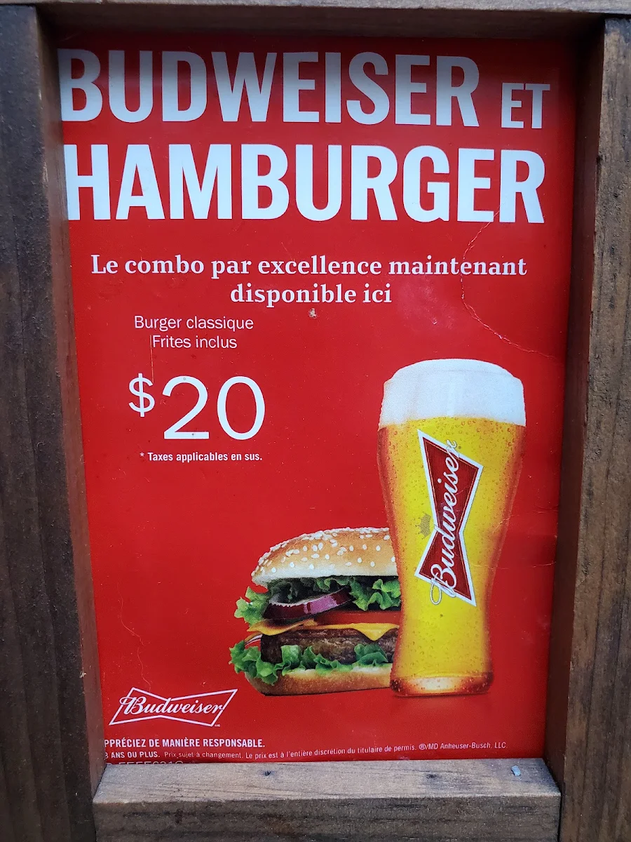 Menu, Le Tropik restaurant-bar