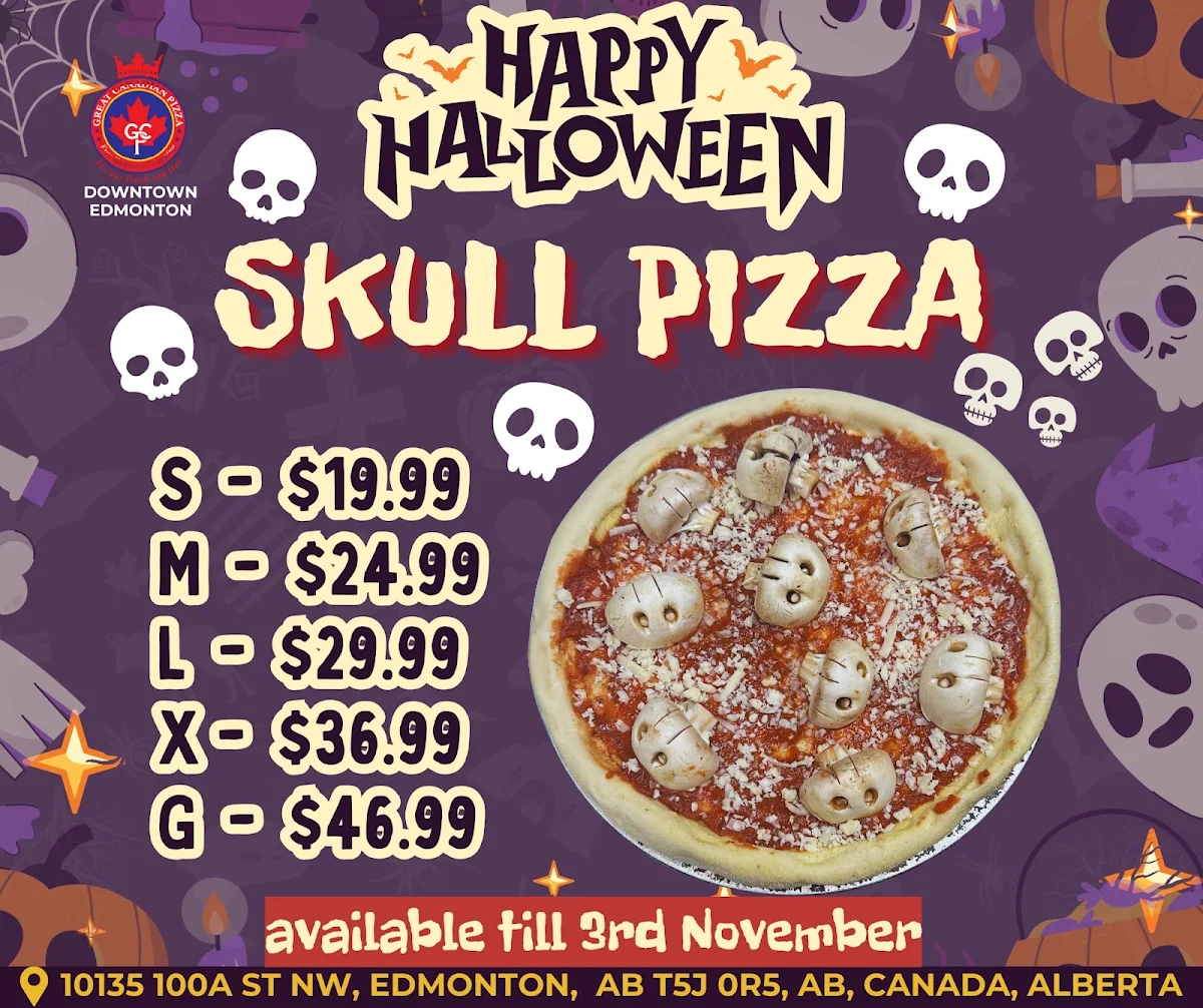 Menu, GREAT CANADIAN PIZZA & DONAIR 100% HALAL