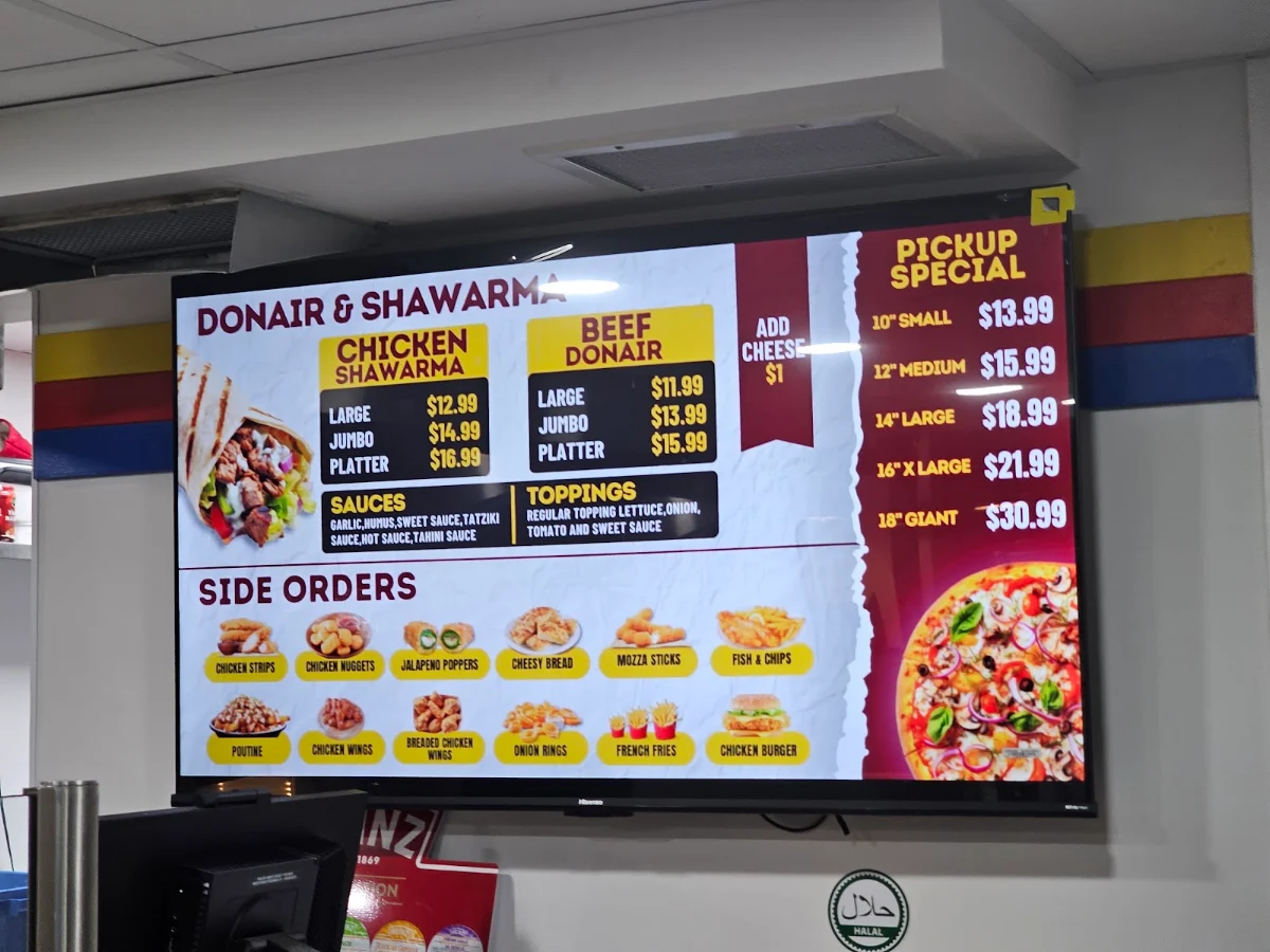 Menu, GREAT CANADIAN PIZZA & DONAIR 100% HALAL