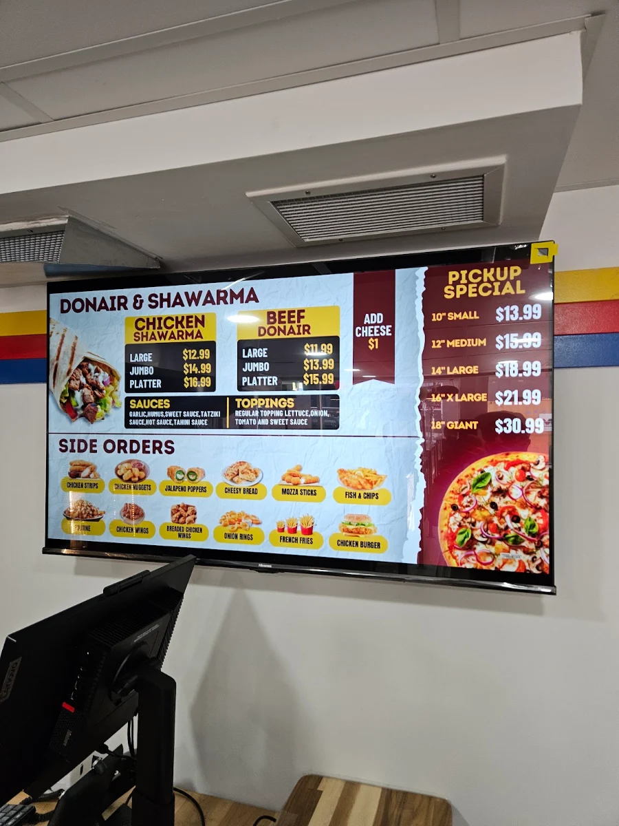 Menu, GREAT CANADIAN PIZZA & DONAIR 100% HALAL