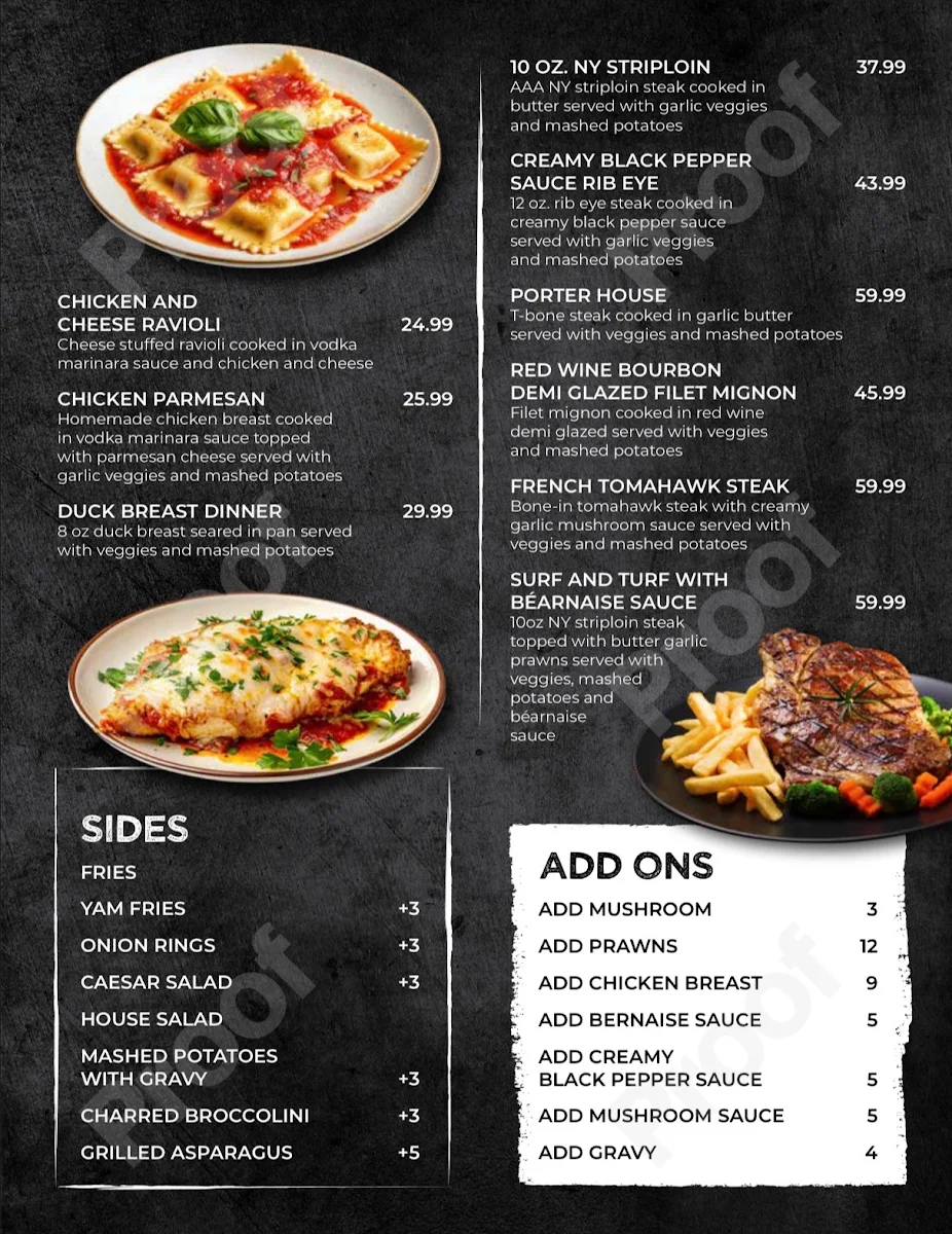Menu, Flavour Rush