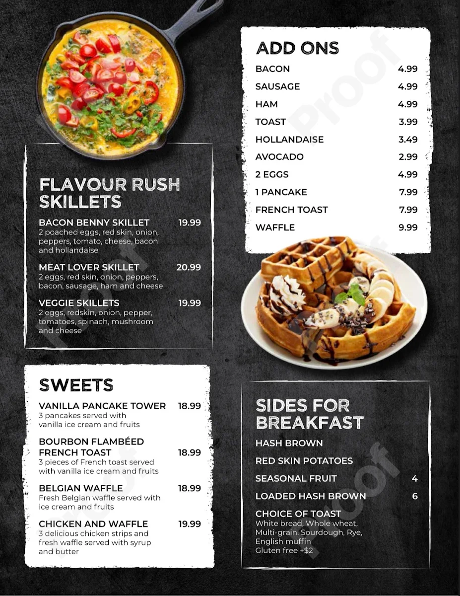 Menu, Flavour Rush