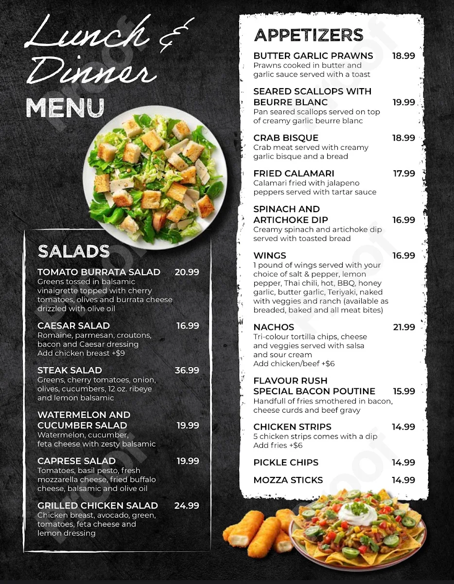 Menu, Flavour Rush
