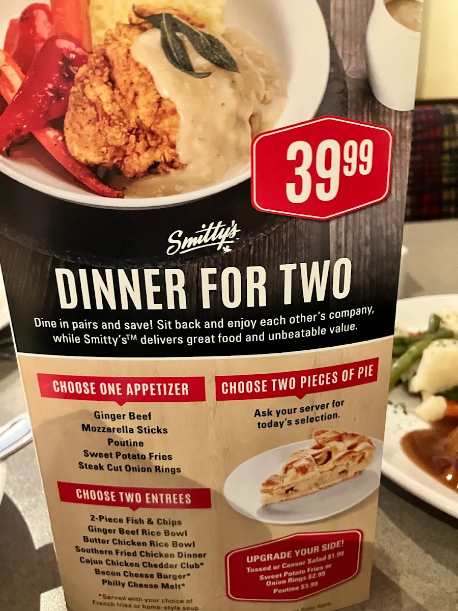 Menu, Smitty's Restaurant & Lounge - Edmonton Millwoods