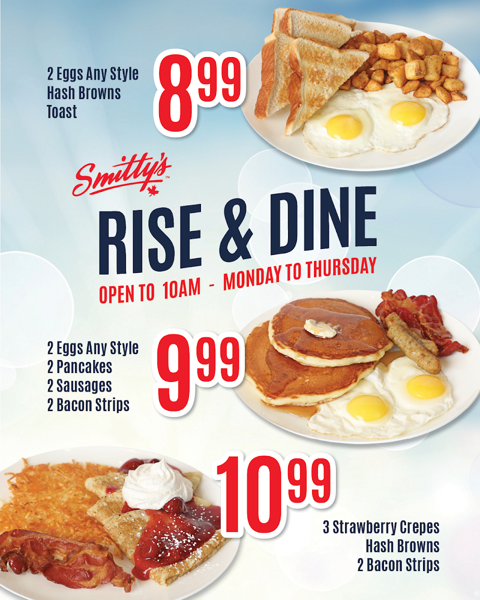Menu, Smitty's Restaurant & Lounge - Edmonton Millwoods