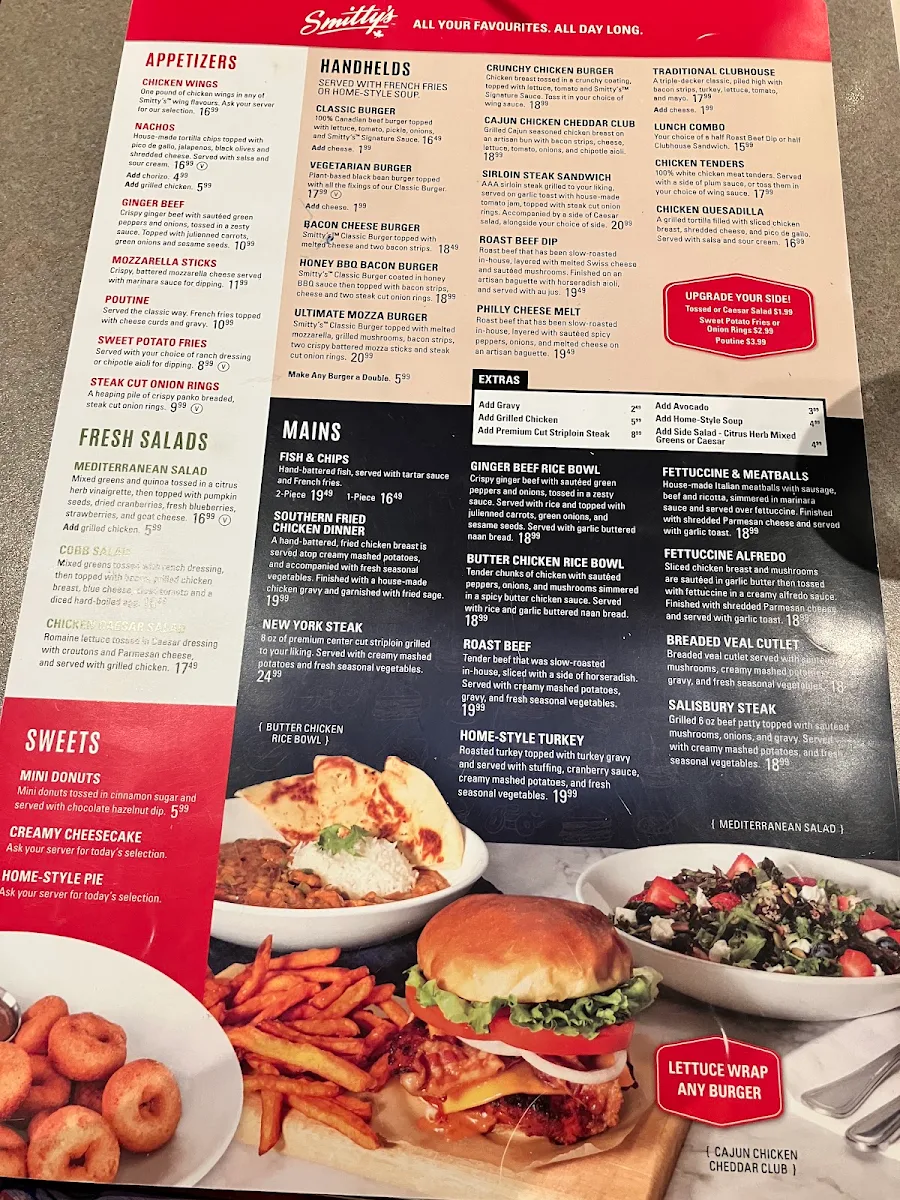 Menu, Smitty's Restaurant & Lounge - Edmonton Millwoods