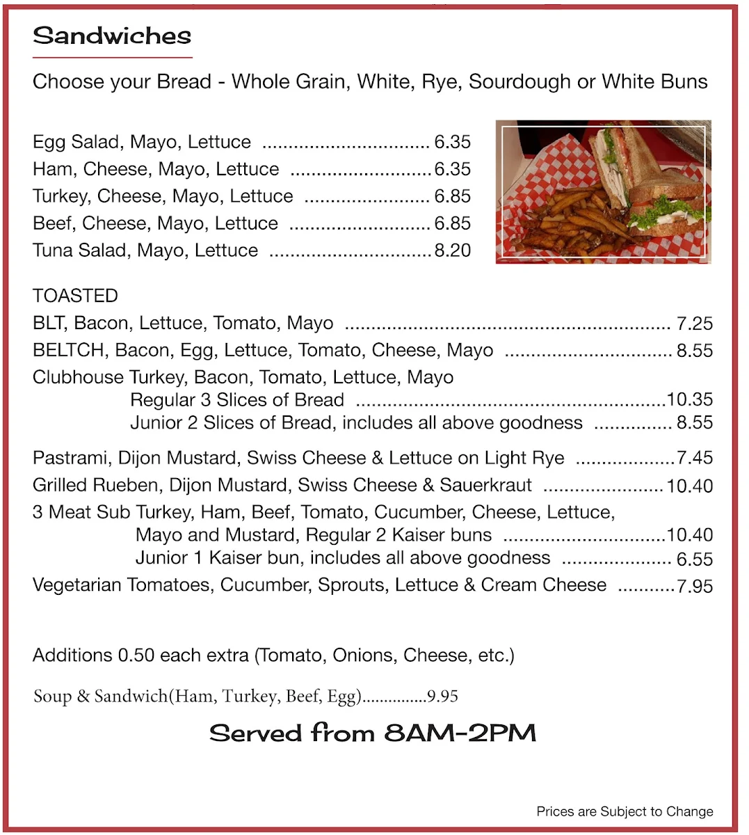 Menu, Grimm's Gourmet & Deli Ltd & Brooklyn's Pizza