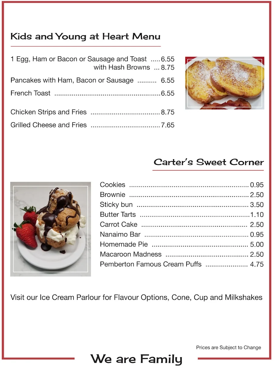 Menu, Grimm's Gourmet & Deli Ltd & Brooklyn's Pizza