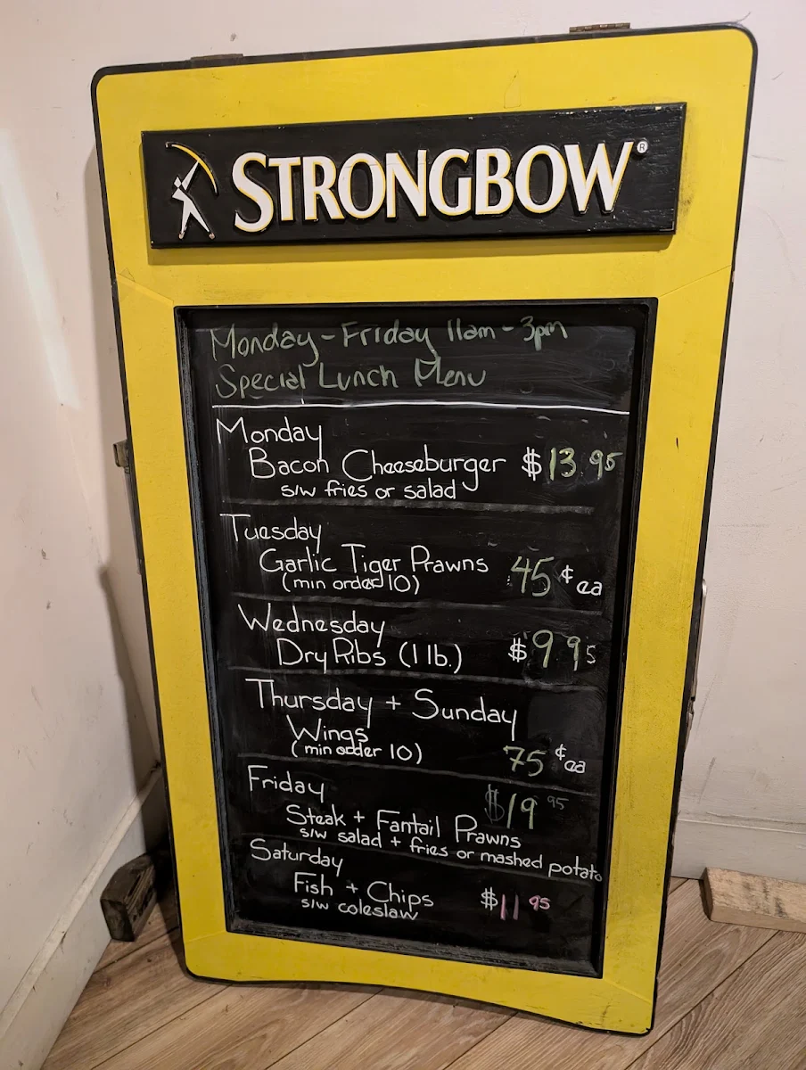 Menu, Jolly Mac's Pub & Liquor Store