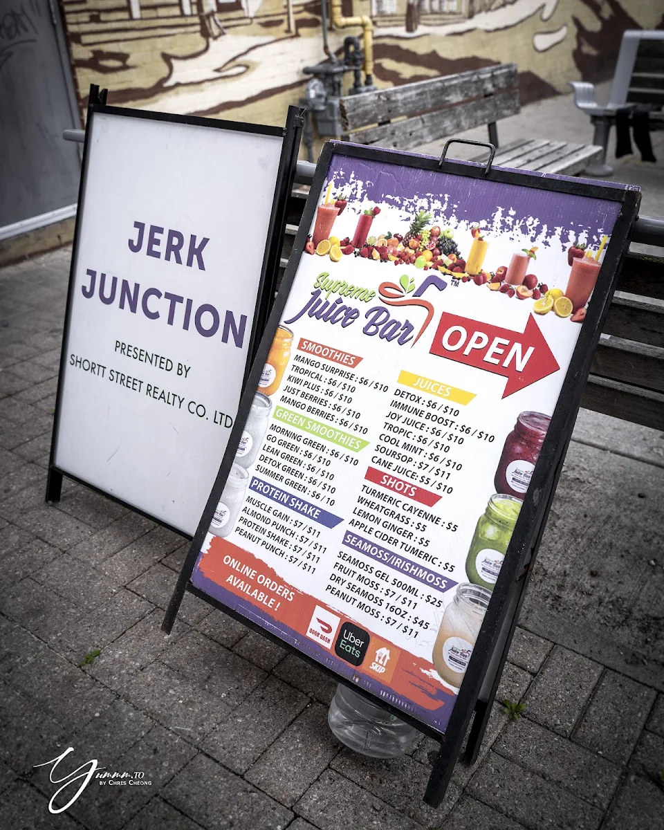 Menu, Supreme Juice Bar