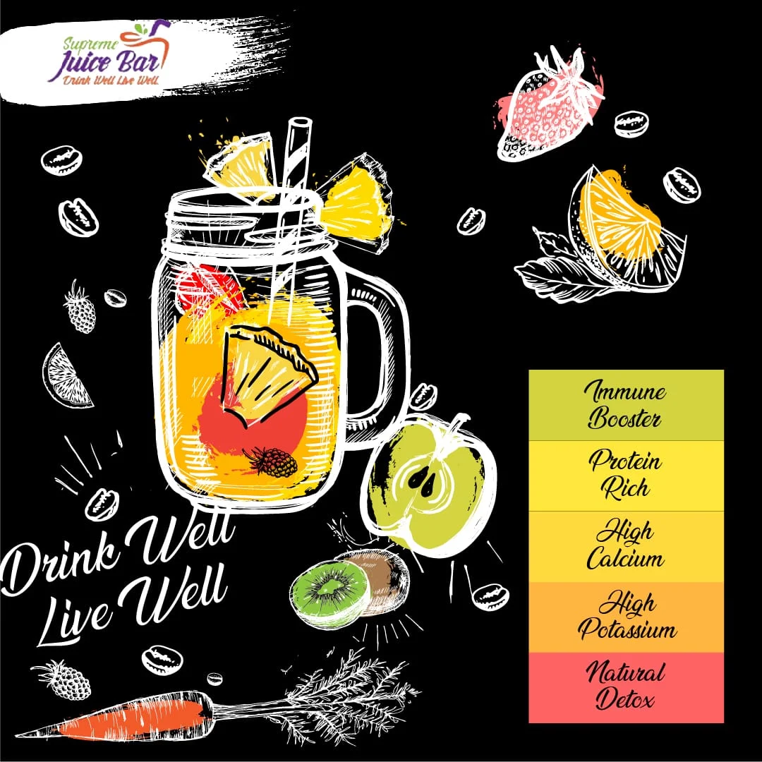 Menu, Supreme Juice Bar