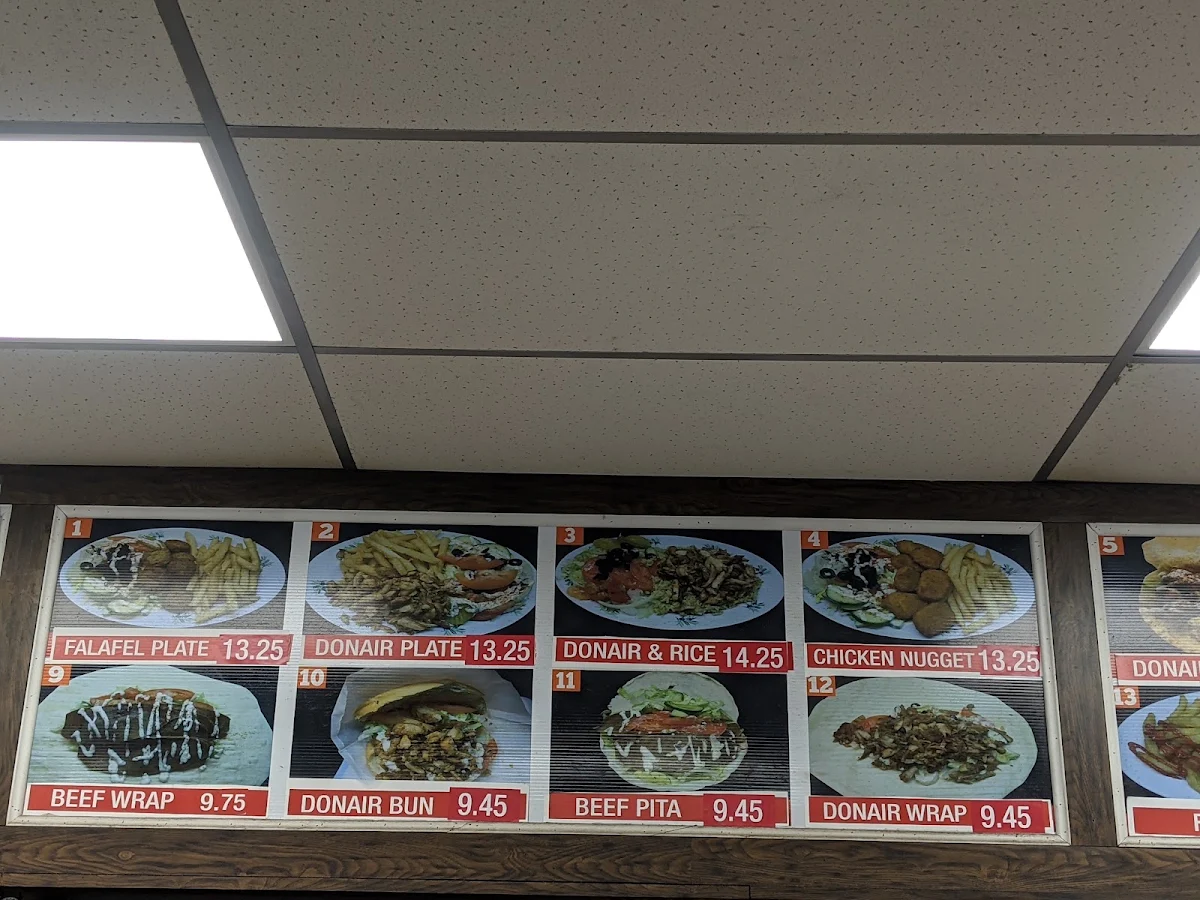 Menu, A1 Coffee & Donair
