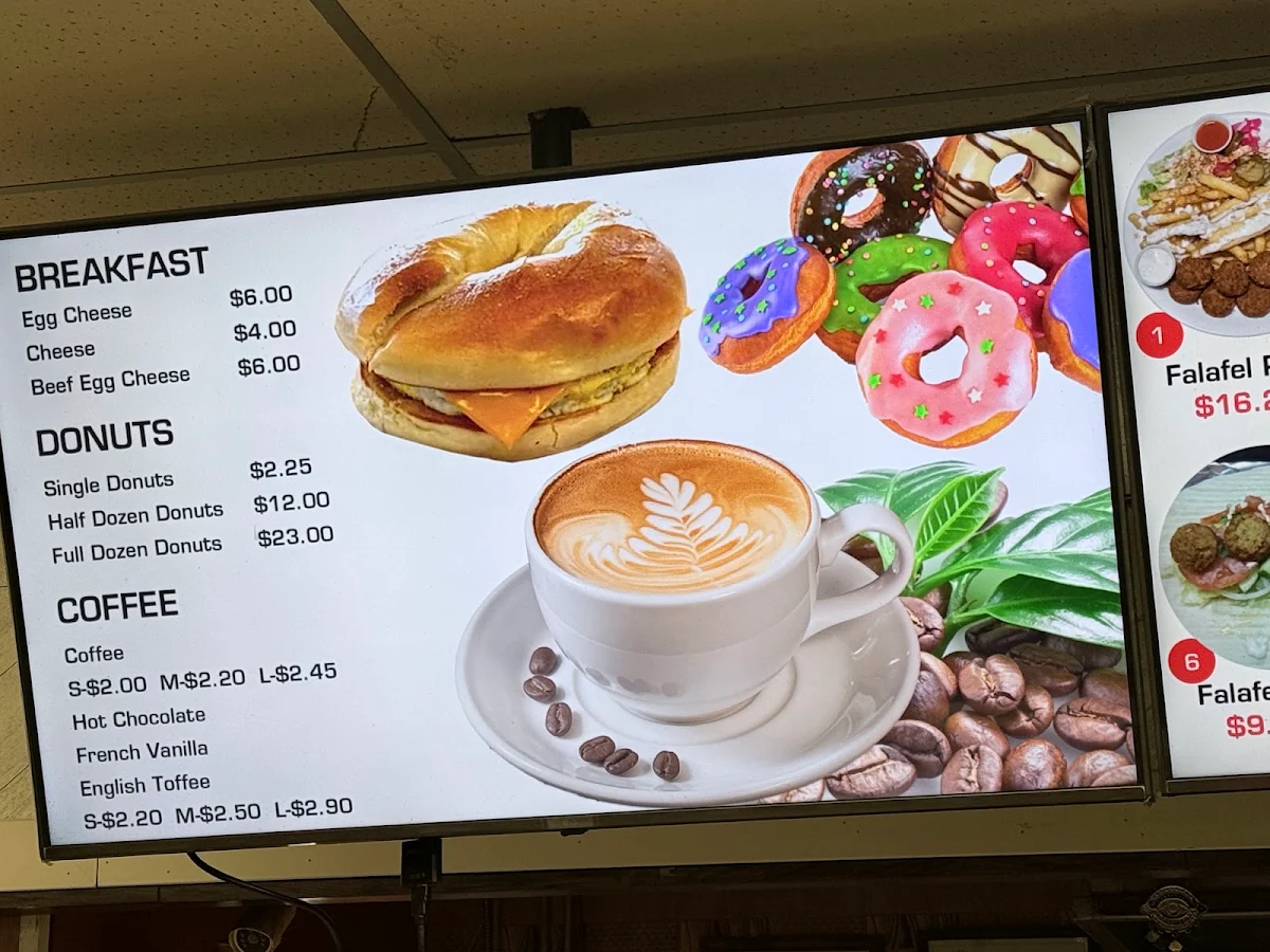 Menu, A1 Coffee & Donair