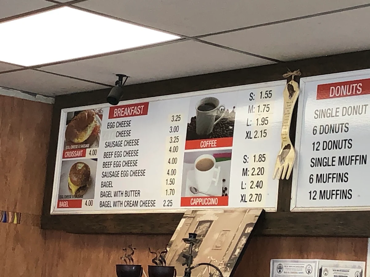 Menu, A1 Coffee & Donair