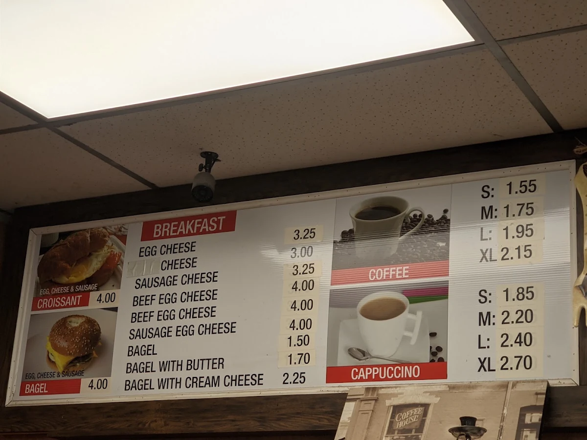 Menu, A1 Coffee & Donair