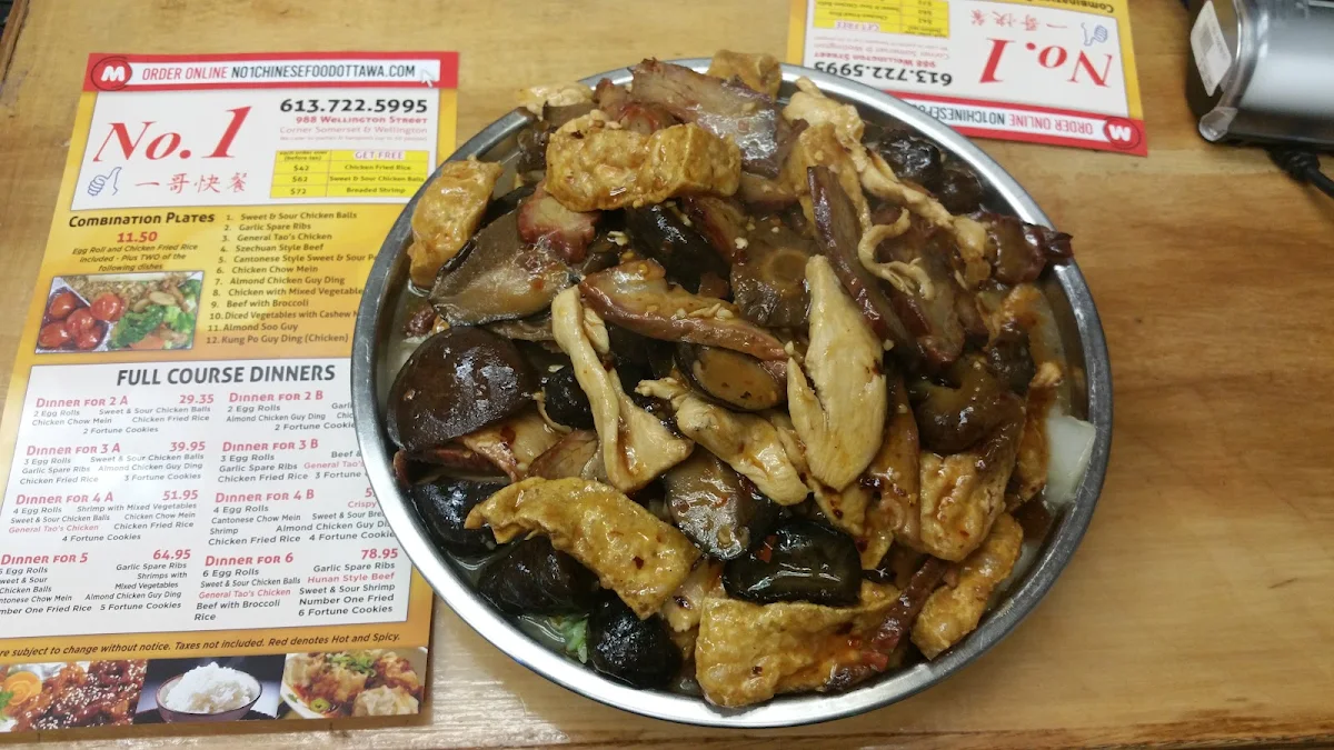 Menu, Number One Chinese Take Out