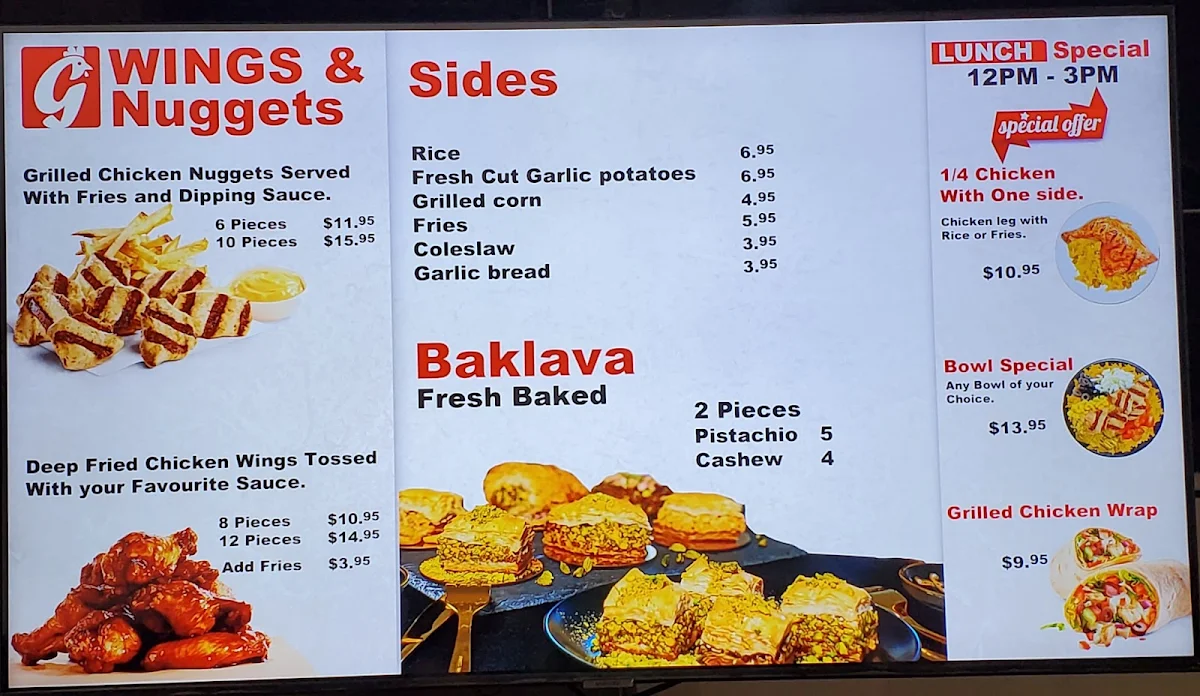 Menu, Grichi - Original PERI PERI Chicken