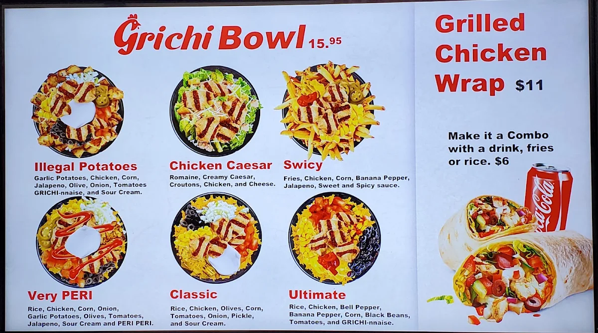 Menu, Grichi - Original PERI PERI Chicken