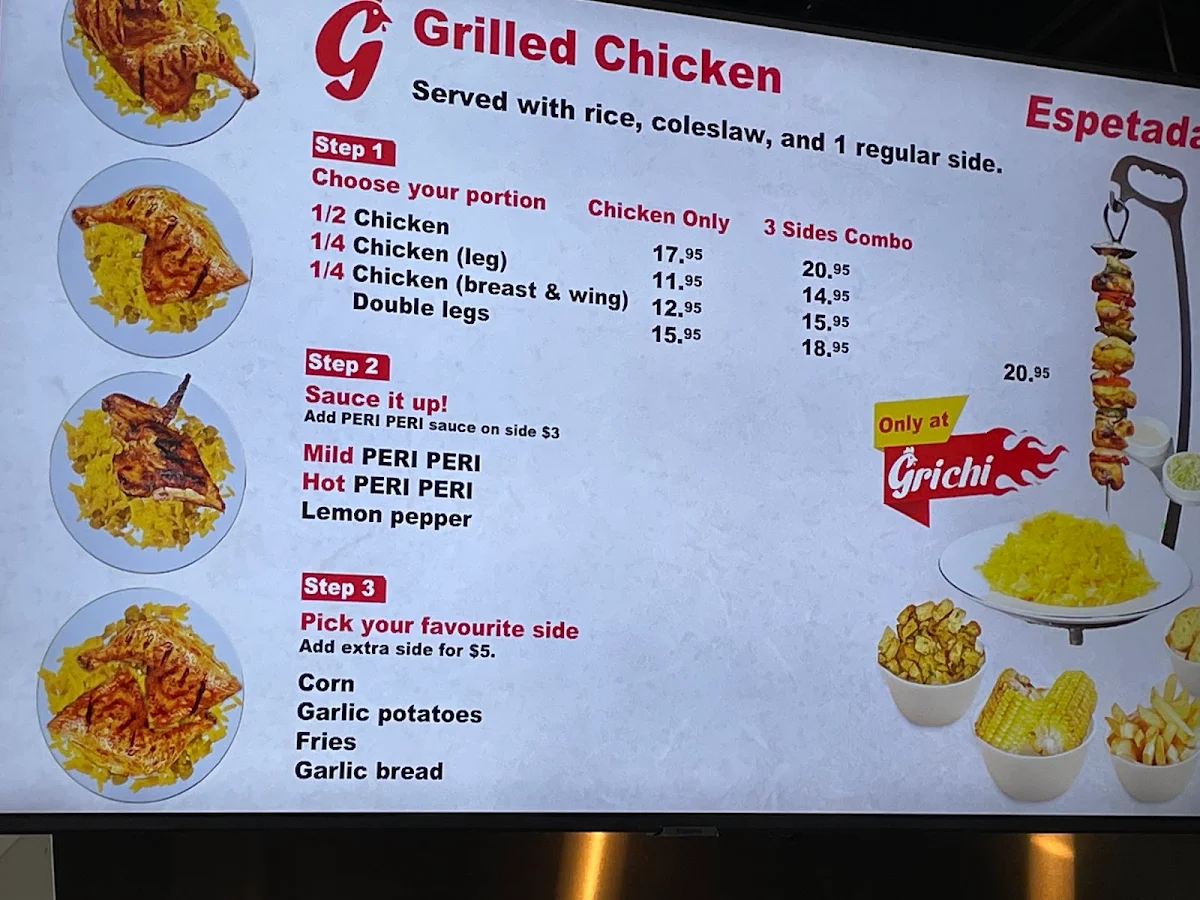 Menu, Grichi - Original PERI PERI Chicken
