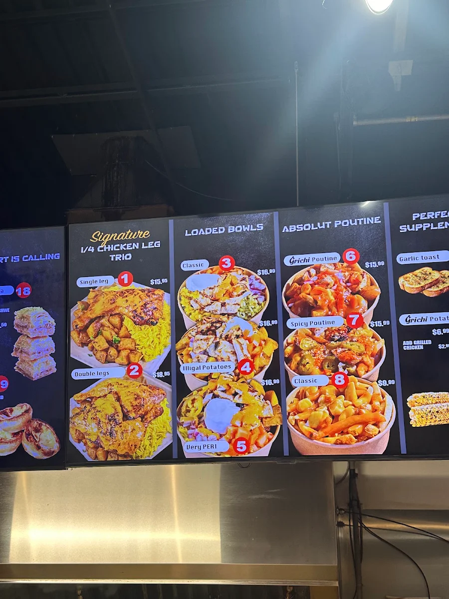 Menu, Grichi - Original PERI PERI Chicken