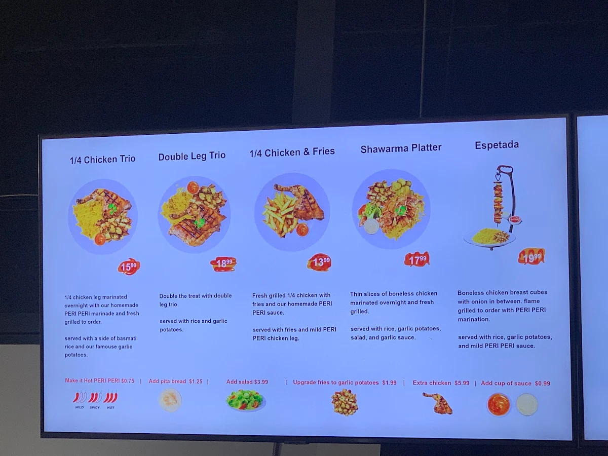 Menu, Grichi - Original PERI PERI Chicken