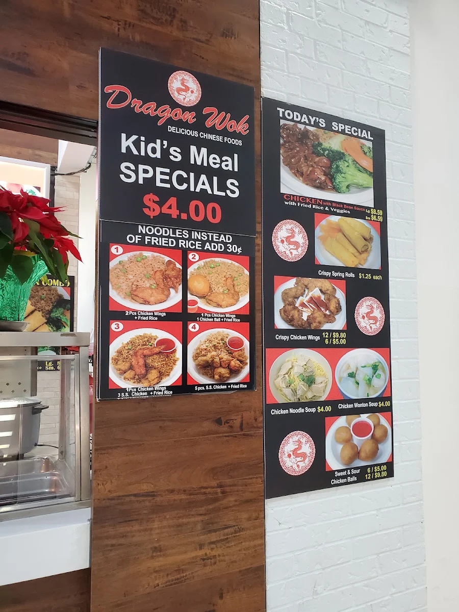 Menu, Dragon Wok
