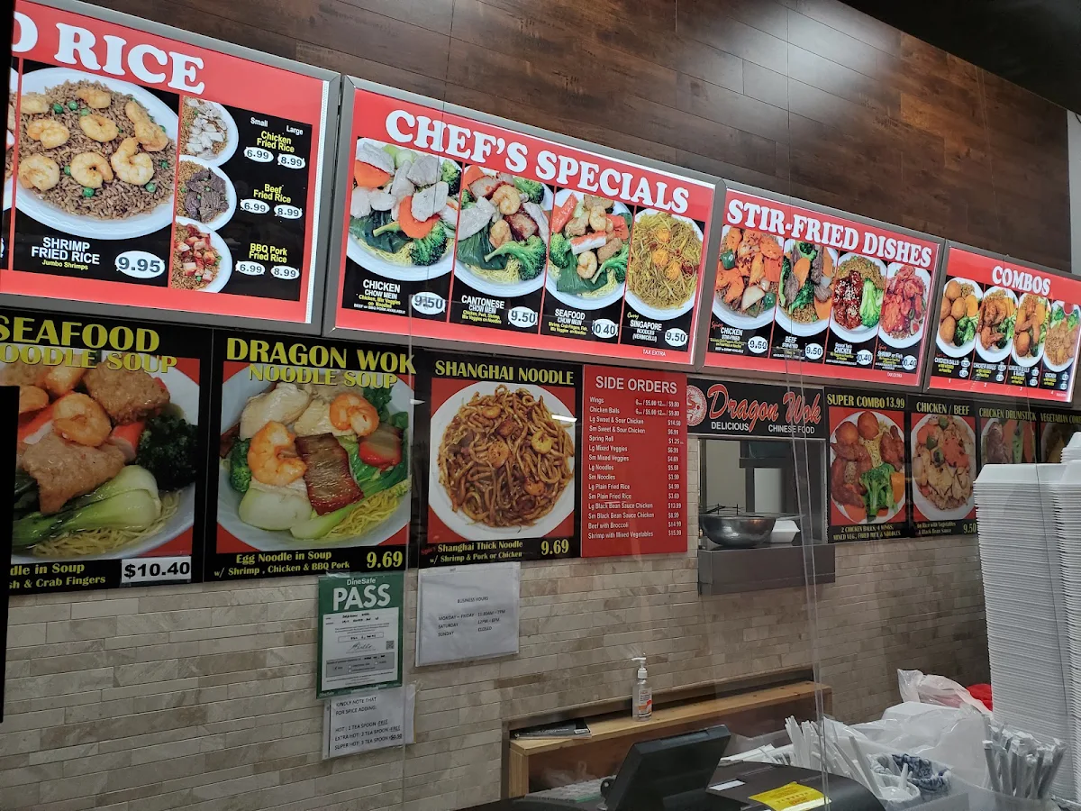 Menu, Dragon Wok