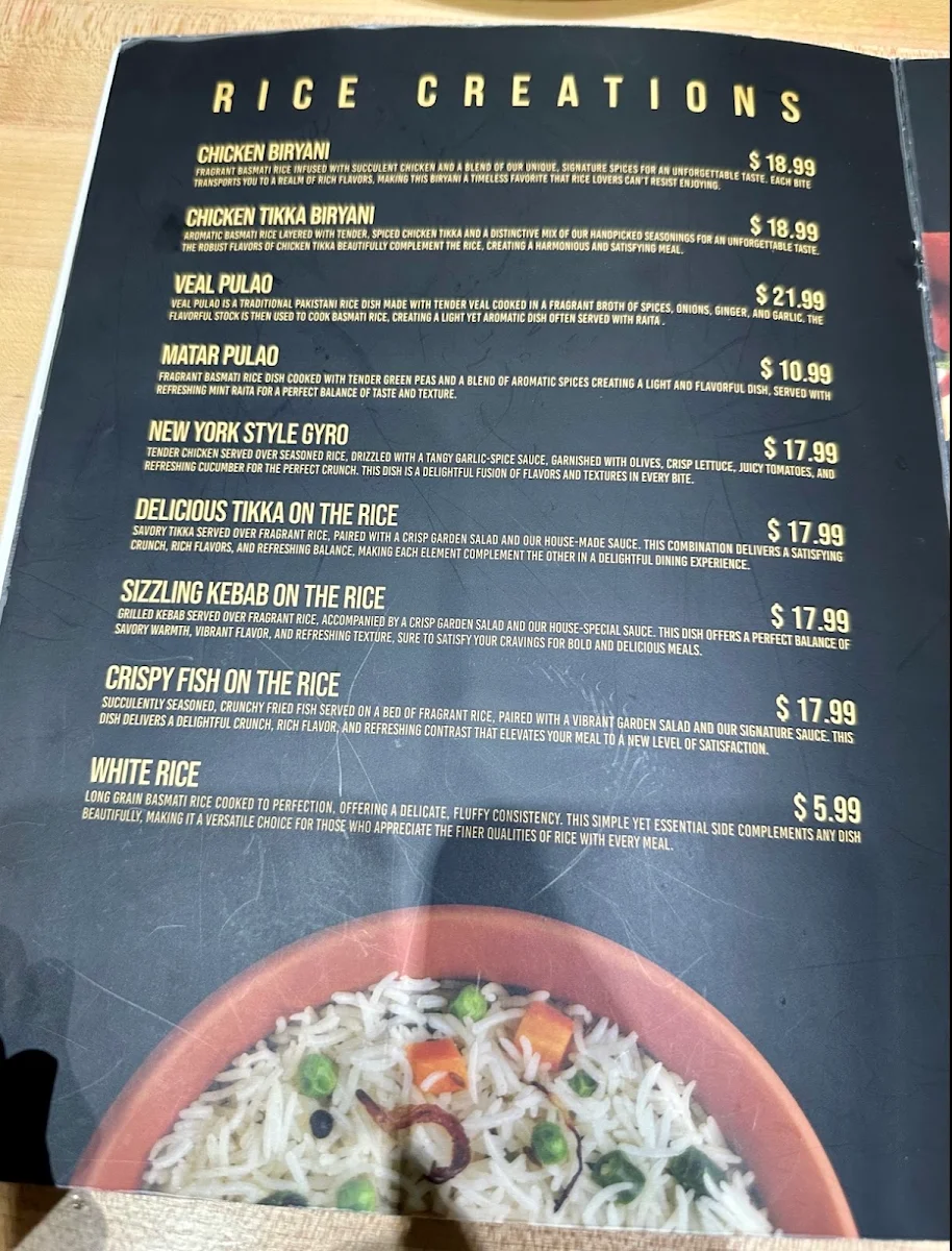 Menu, Butt Karahi | Famous Halal Pakistani Restaurant