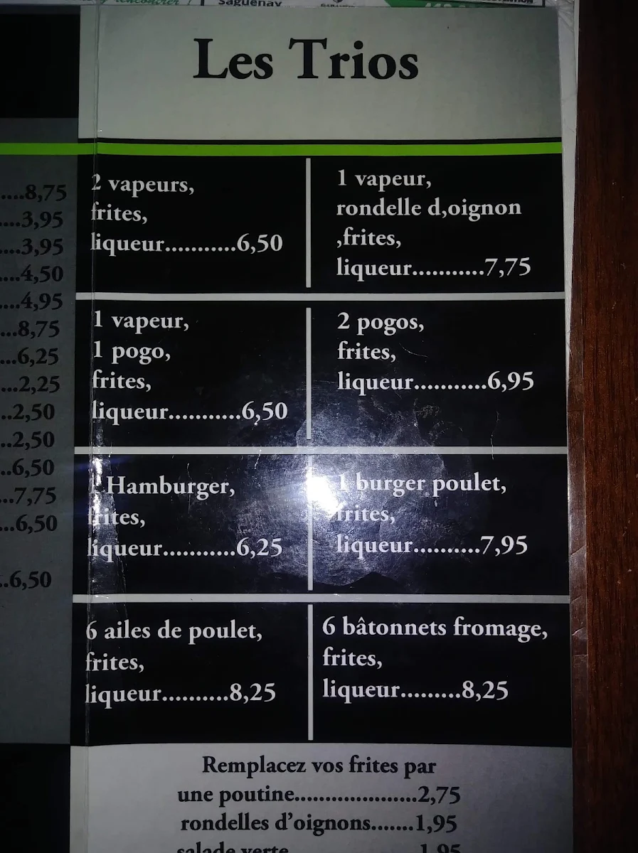 Menu, Restaurant Le Relais