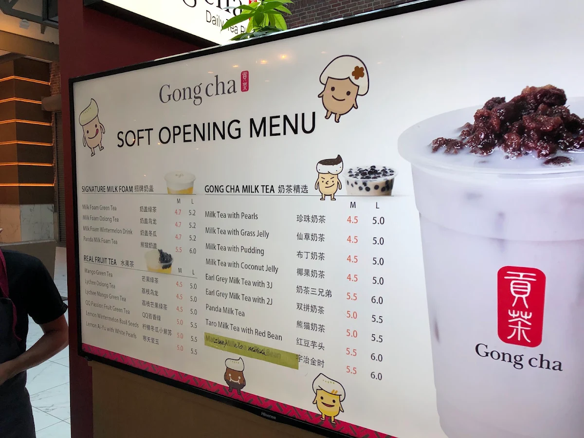 Menu, Gong Cha CrossIron (Bubble Tea)