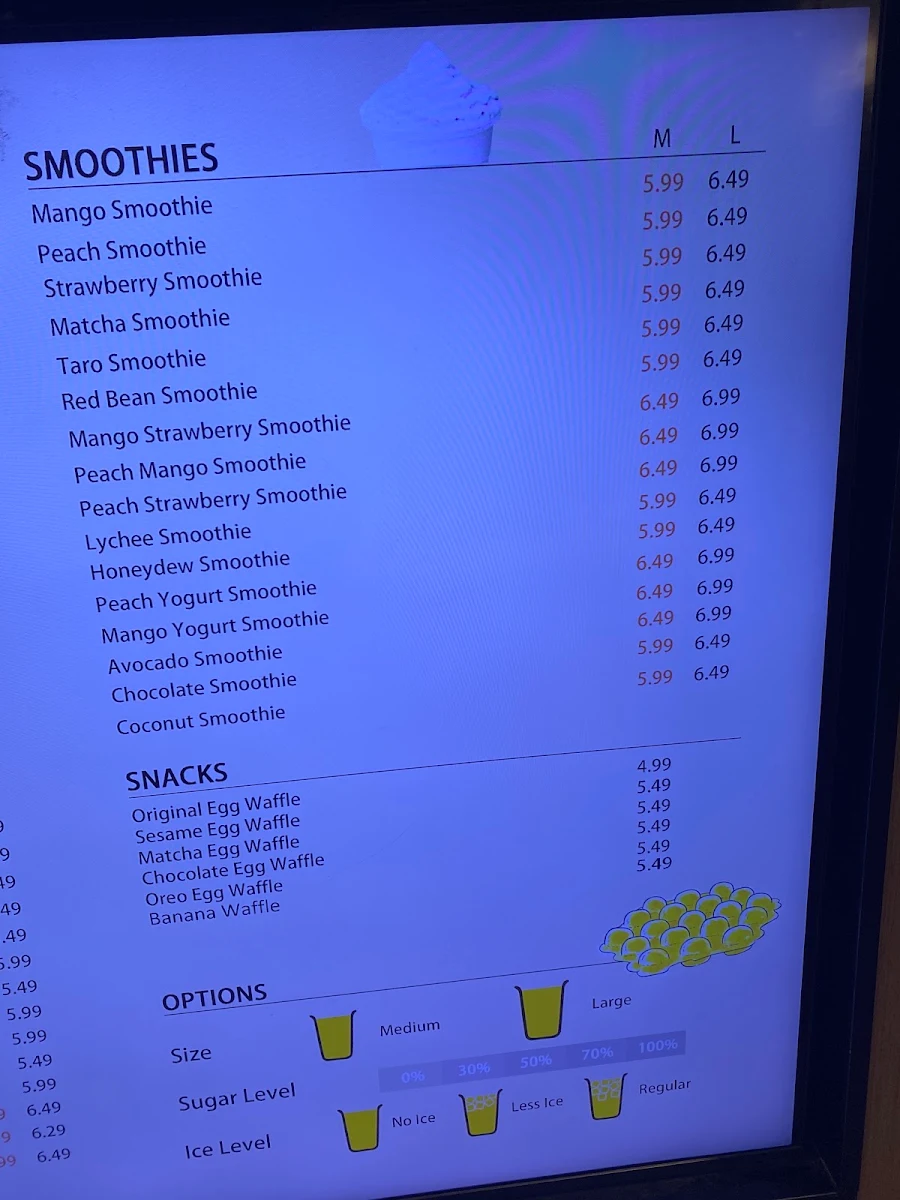 Menu, Gong Cha CrossIron (Bubble Tea)