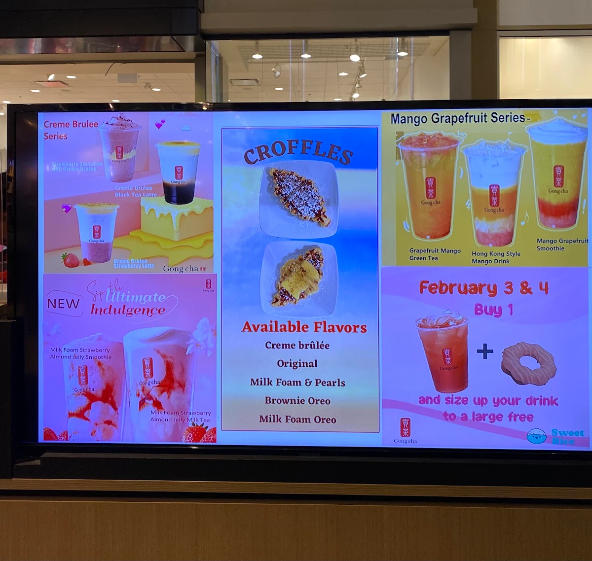 Menu, Gong Cha CrossIron (Bubble Tea)