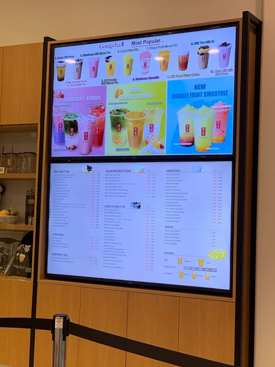 Menu, Gong Cha CrossIron (Bubble Tea)