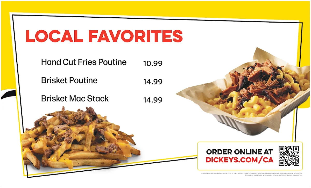 Menu, Dickey's Barbecue Pit