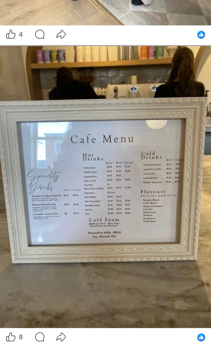 Menu, North + Rose