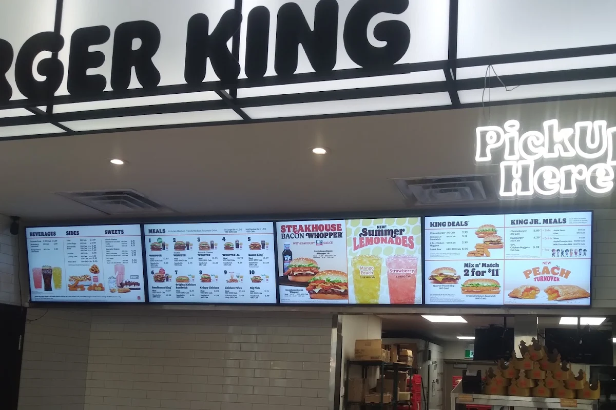 Menu, Burger King