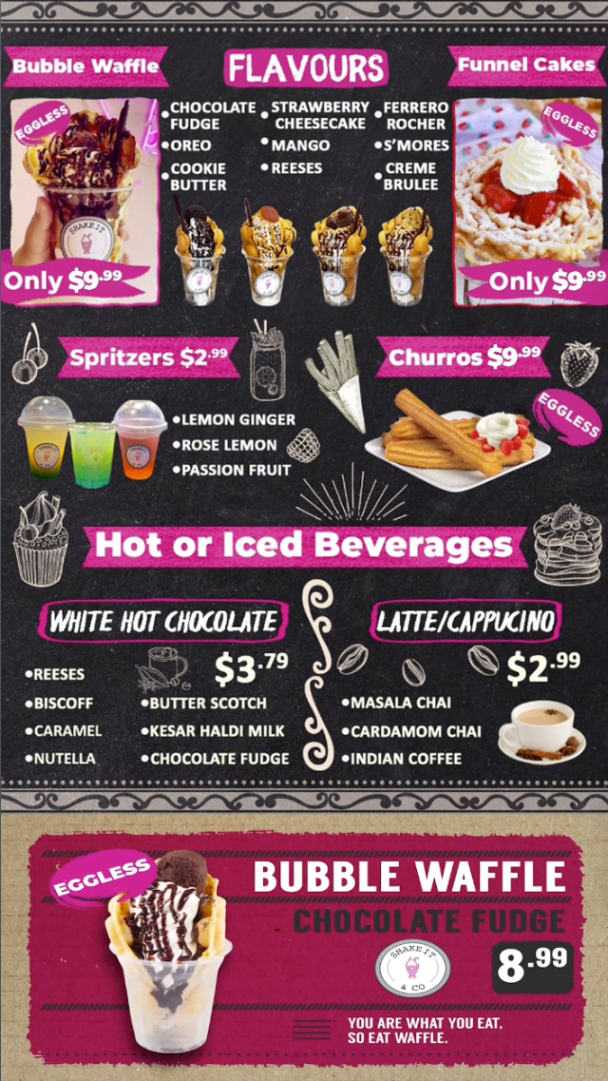 Menu, Shake It & Co