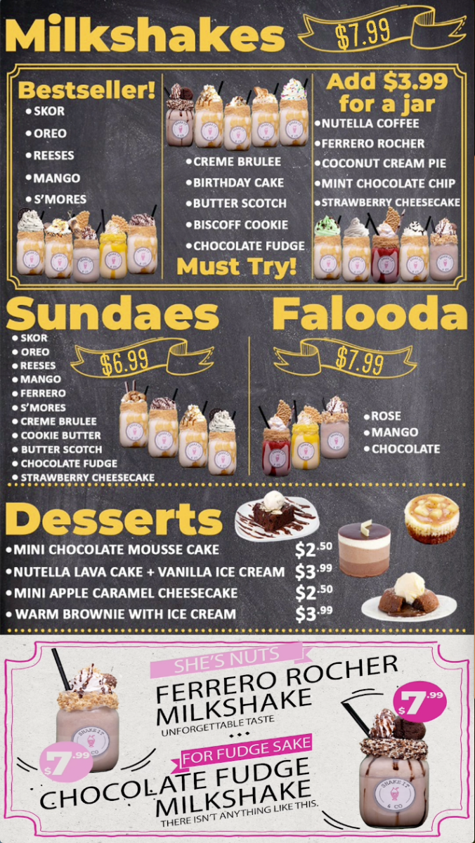 Menu, Shake It & Co