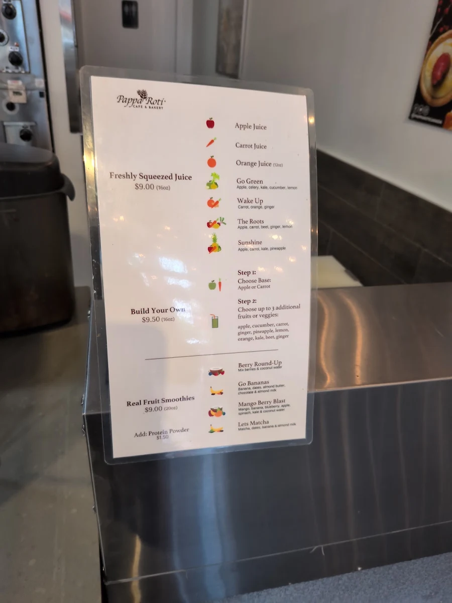 Menu, PappaRoti