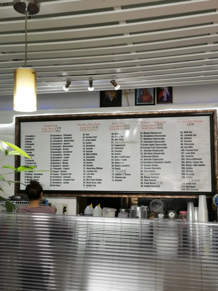 Menu, Green Leaf Bubble Tea