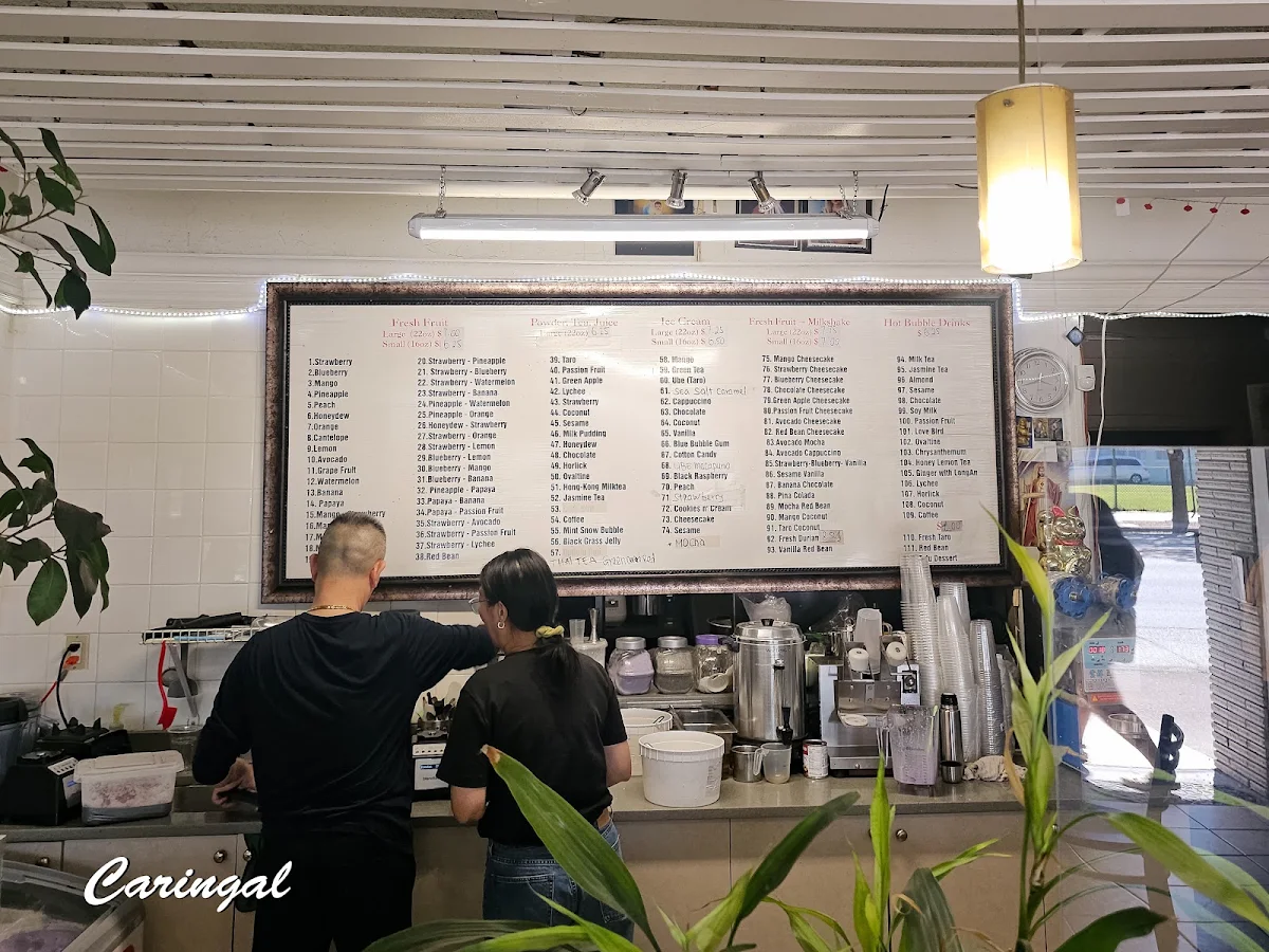 Menu, Green Leaf Bubble Tea