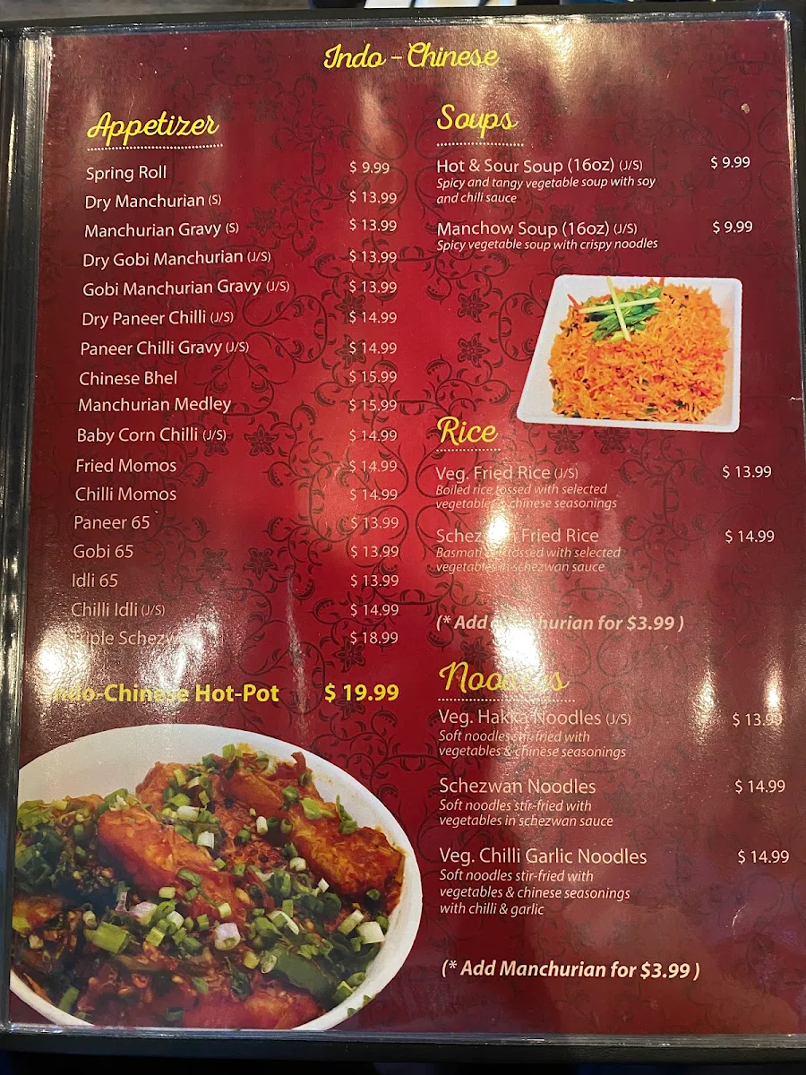 Menu, Honest Restaurant Surrey