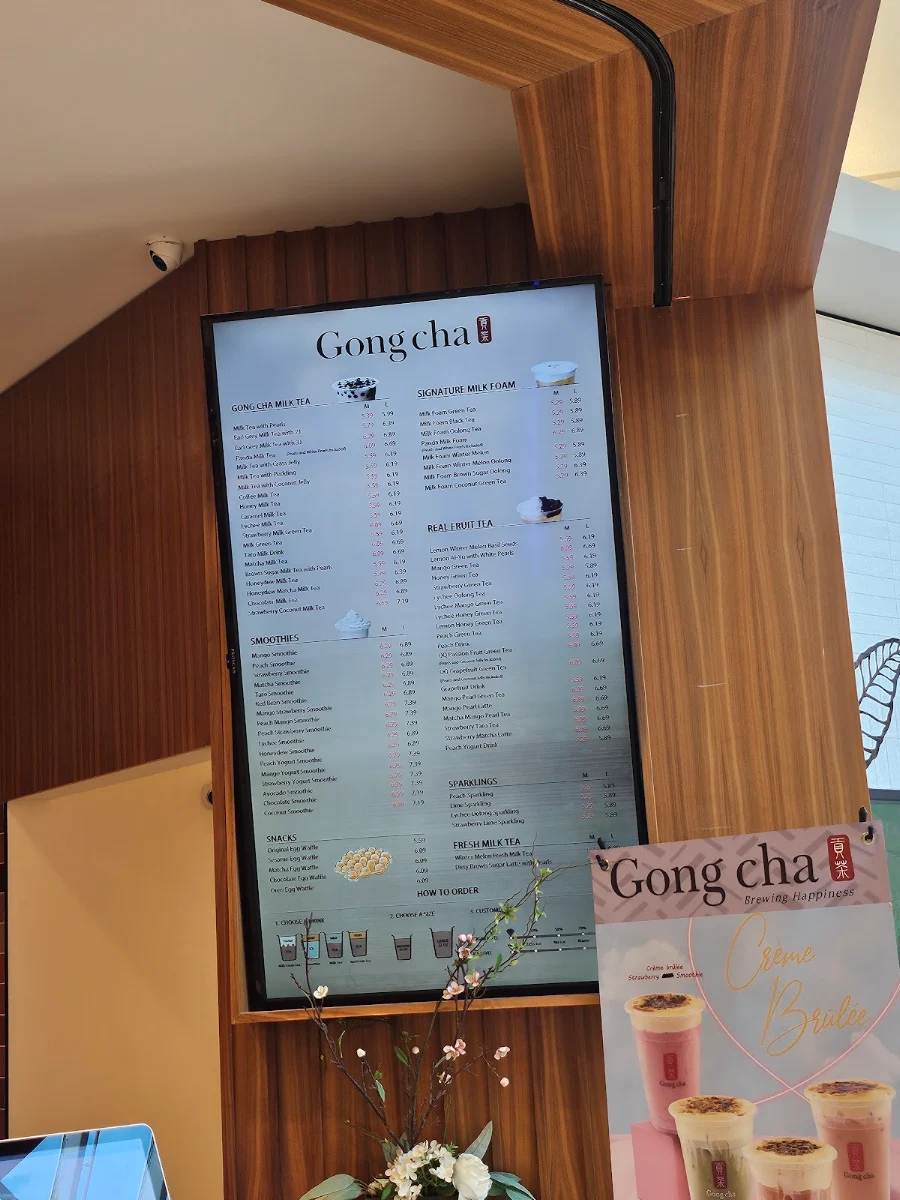 Menu, Gong cha