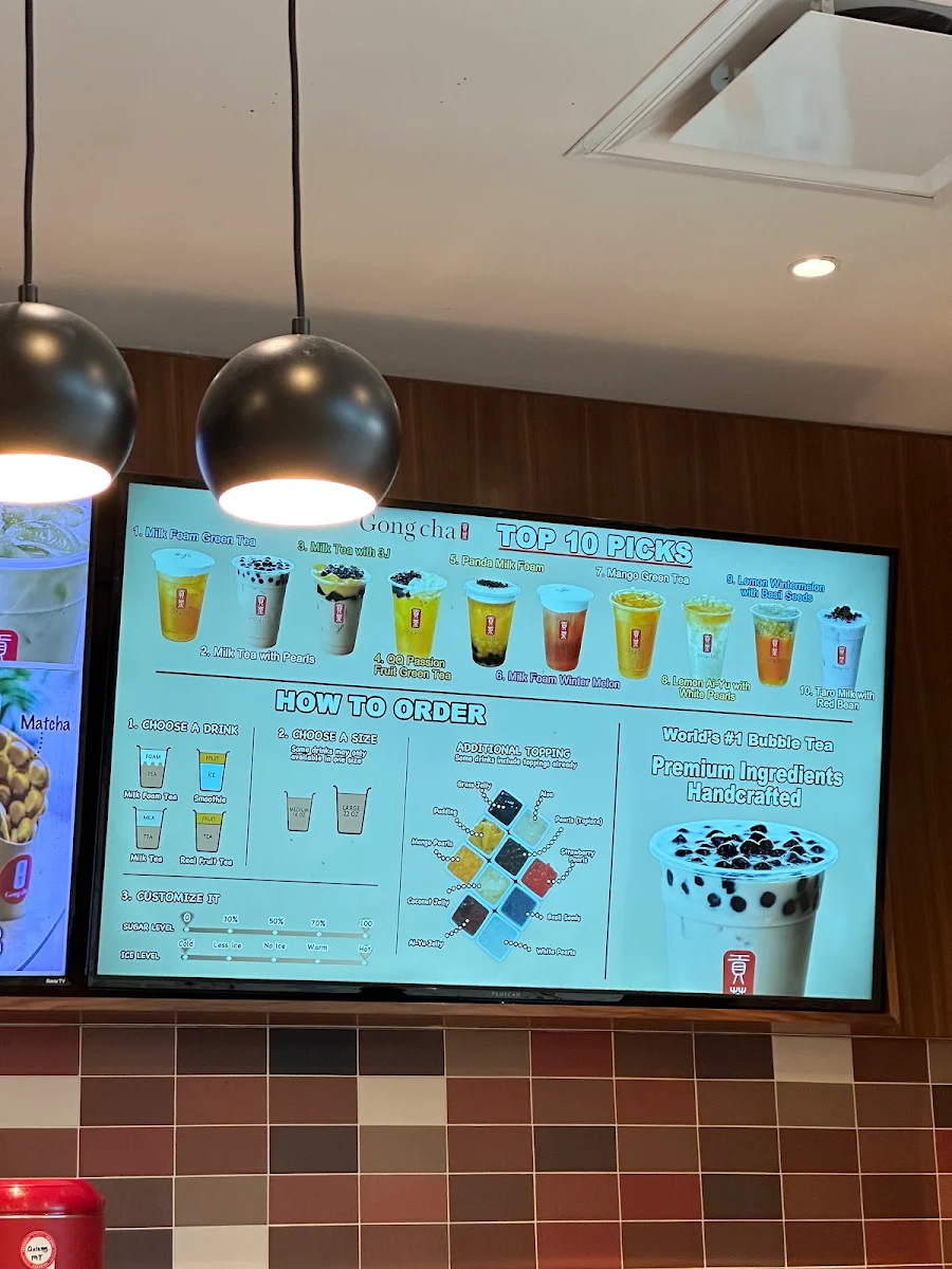 Menu, Gong cha