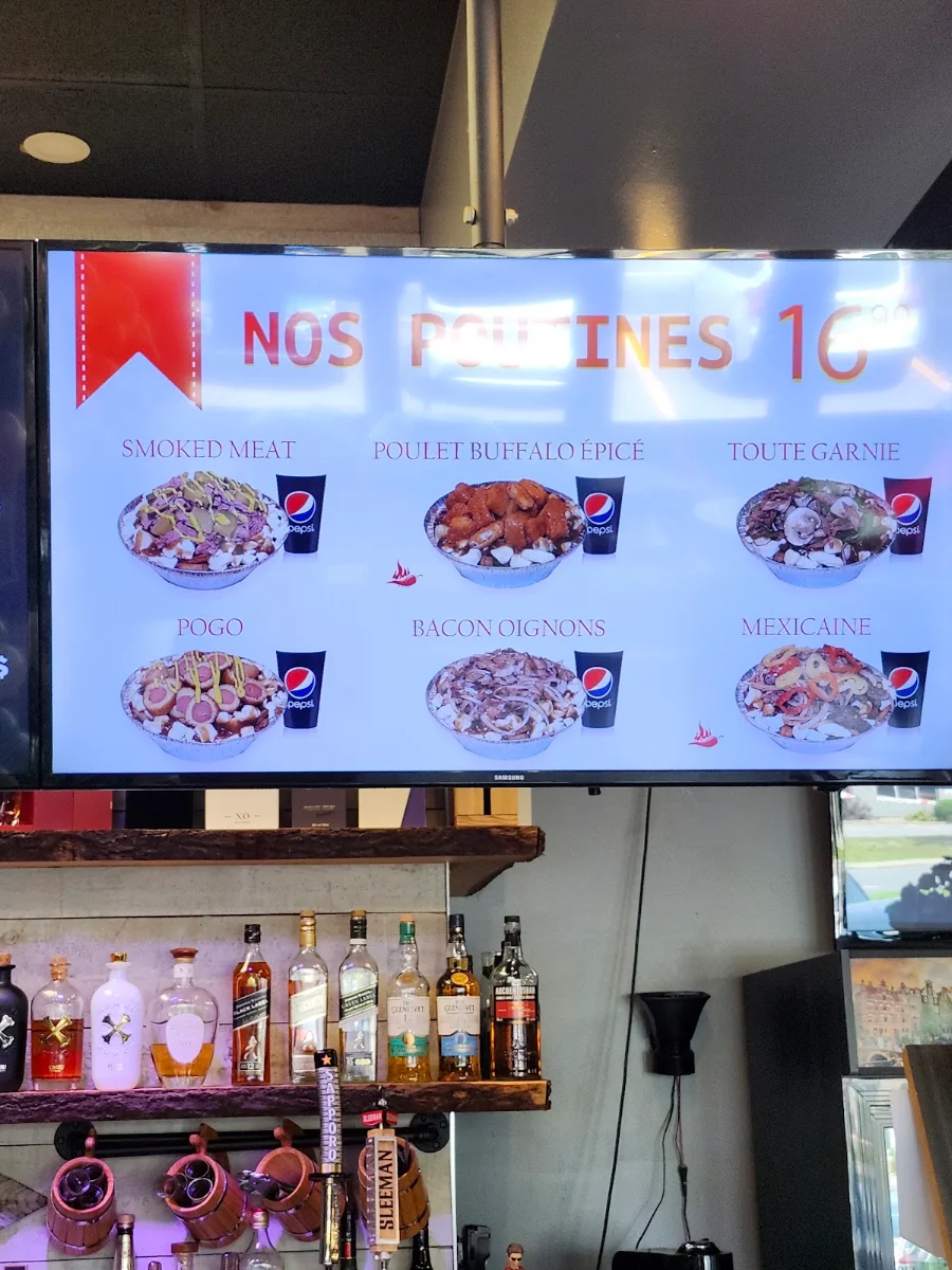 Menu, Resto-Bar La Belle Province Sportive