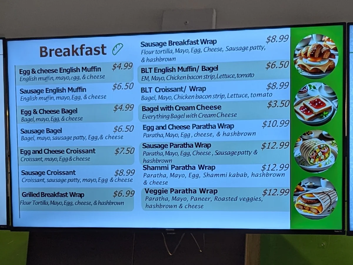 Menu, Chai Coffee N' Chaska