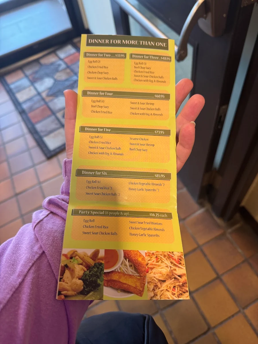 Menu, Manshou Restaurant
