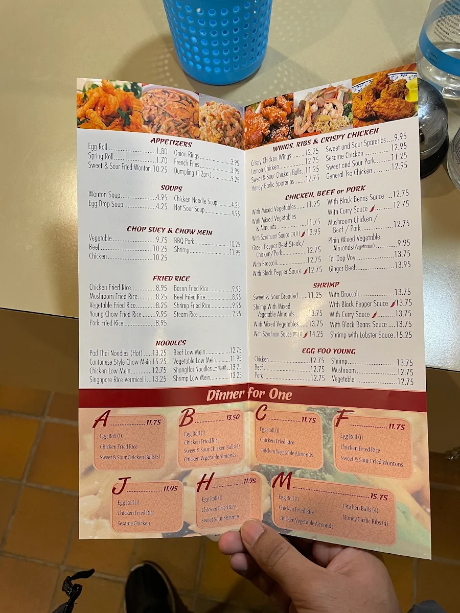 Menu, Manshou Restaurant