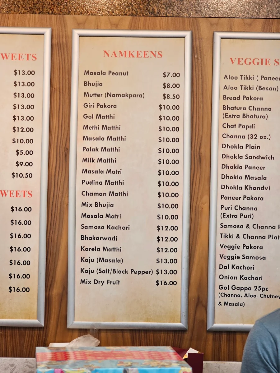 Menu, Prabu Sweets