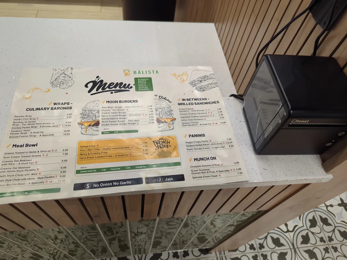 Menu, Balista